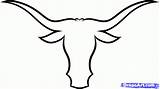 Longhorn Horns Draw Horn Skulls Cow Texas Cattle Clipartmag Dragoart sketch template