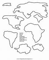 Pangea Nazioni Colorare Geografiche Cartine sketch template