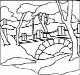 Colorare Paesaggi Ausmalbilder Landschaften Malvorlagen Disegno Landschappen Fluss Bruecke Landscapes Ponte Malvorlage Coloriages Durch Paysages Zeichnen Colora Ausmalen Animaatjes Pittura sketch template