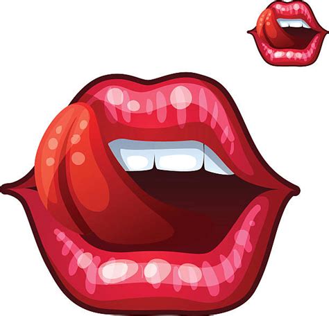 sensuality human lips human tongue licking illustrations royalty free