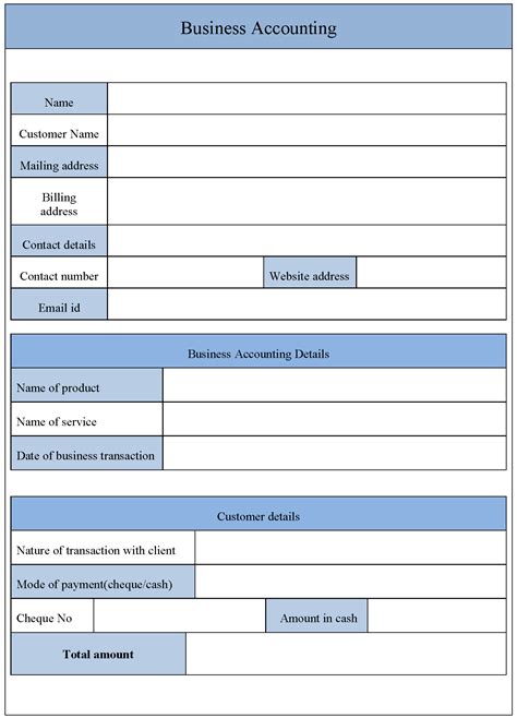 business accounting form editable forms