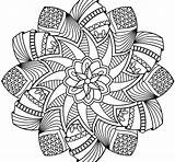 Mandala Coloring Pages Flower Printable Adults Fancy Colouring Color Adult Book Sheets Print Kids sketch template