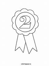 Place 2nd Coloring Medal Pages Rosette Rosettes Trending Days Last sketch template