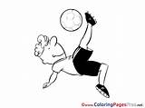 Kick Colouring Soccer Children Coloring Pages Sheet Title sketch template