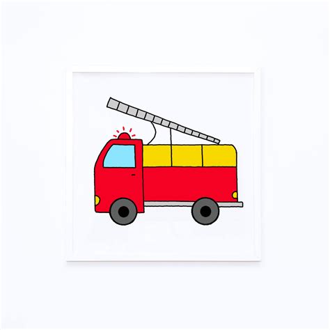 draw  fire truck step  step easy drawing guides drawing