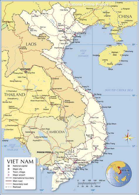 political map  vietnam nations  project