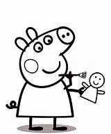 Peppa Pig Coloring Pages Color Print Cartoon sketch template