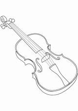 Violin Coloring Printable Pages Supercoloring Musical Instruments Categories sketch template