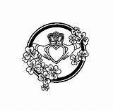 Claddagh Symbol Celtic Clipart Ring Drawing Irish Gaelic Symbols Friendship Vector Rubber Stamp Tattoo Clip Wedding Loyalty Etsy Hands Designs sketch template