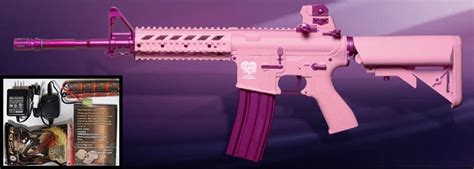 Gandg Pink Femme Fatale Ff15 Blow Back M4 Airsoft Aeg Gun W Battery