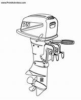 Outboard Coloring Boat Motor Engine Pages Clipart Clipground Library Cord Popular sketch template