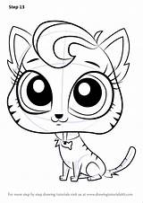 Pet Littlest Shop Coloring Pages Meow Draw Drawing Step Printable Kids Drawingtutorials101 Print Adults Tutorials Color sketch template