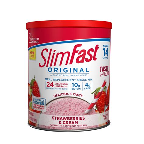 slimfast original meal replacement shake mix powder strawberries