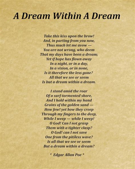 dream   dream poem  edgar allan poe typography etsy