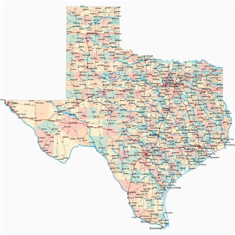 printable texas county map