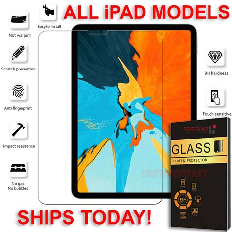 Tempered Glass Screen Protector For Ipad 10 2 9 7 7th 5th Air Pro Mini