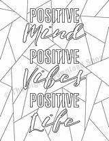 Vibes Positivity sketch template