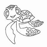 Coloring Nemo Squirt Pages Finding Turtle Turtles Outline Printable Print Disney sketch template