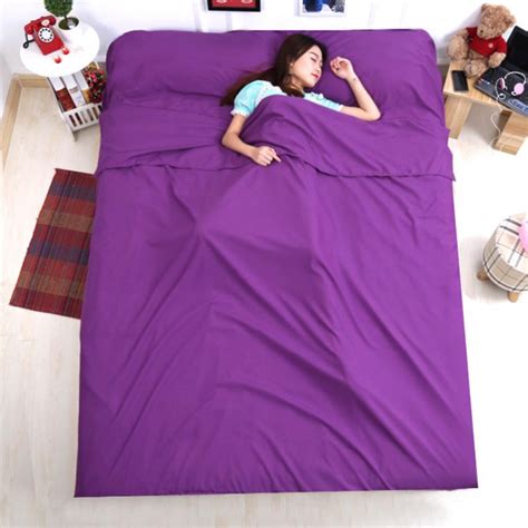 cotton double sleeping bag sleep sack anti mite bed sheet liner for