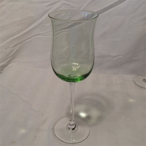 italian multi colored tall stem crystal wine glasses set of 11 chairish
