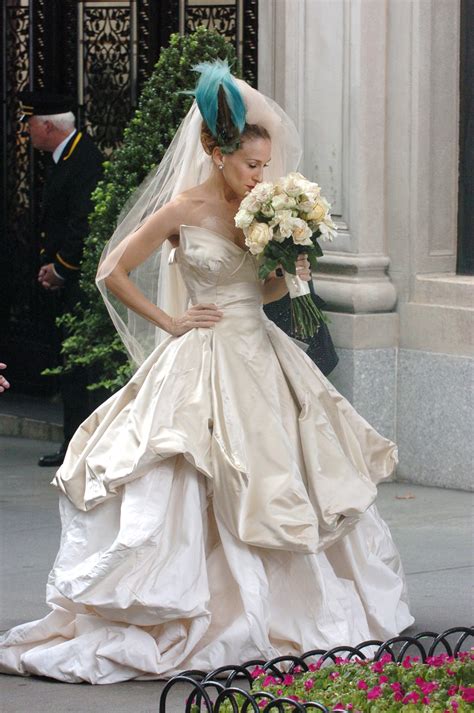 carrie bradshaw resurrected her vivienne westwood wedding dress—see pic