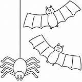 Coloring Spider Halloween Pages Bats Bat Print Printable Hanging Animals Color Clipart Scary Kids Do Popular Library Getcolorings Books Bigactivities sketch template