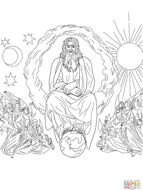 creation god created  world   days bible coloring pages creation