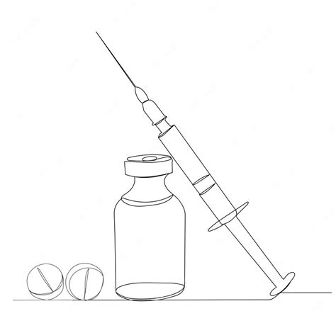 premium vector drugs sketch  continuous  drawing vector
