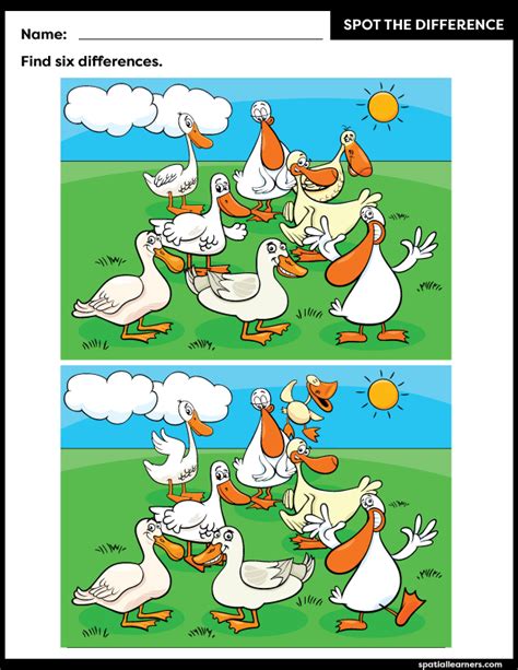 spot  difference printable coloringpages