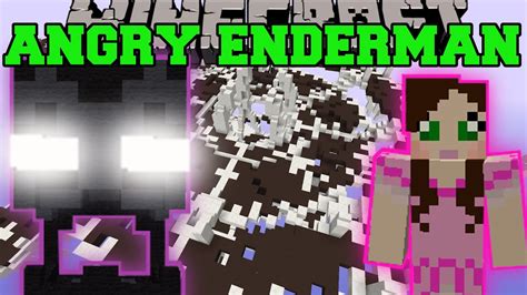 minecraft angry enderman game flying balls and power ups mini game youtube