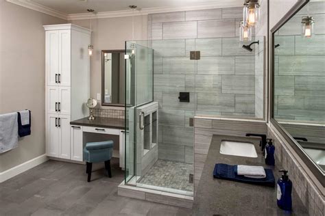 contemporary  traditional bathroom remodel remodel works