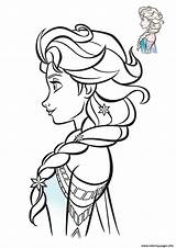 Coloring Elsa Frozen Profil Pages Printable Color sketch template