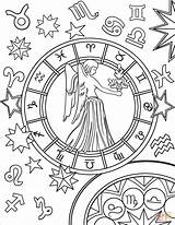 Virgo Zodiac Printable Signo Sternzeichen Zodiaco Jungfrau Signos Supercoloring Segni Zodiacali Astrological Colorare Ausmalbilder Zodiacale Segno Vitrais Colores Grown Ups sketch template
