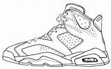 Jordan Drawing Shoes Nike Coloring Shoe Air Basketball Pages Drawings Retro Line Michael Sketch Sneakers Template Tennis Jordans Draw Sheets sketch template