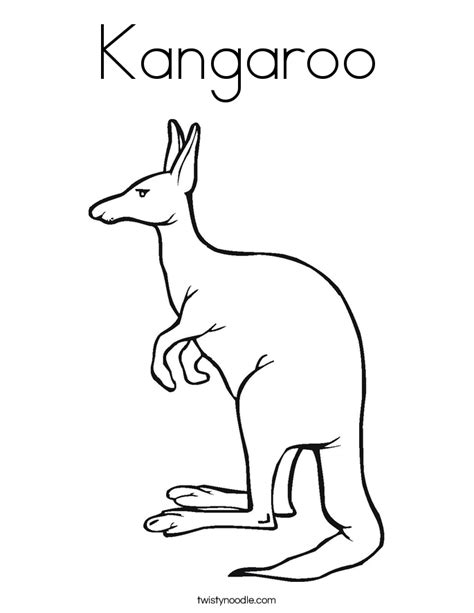 kangaroo coloring page twisty noodle