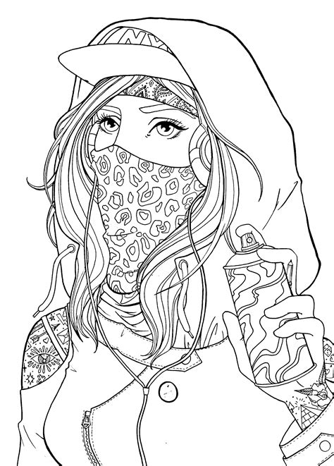 coloring pages  teen girls