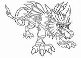 Coloring Greymon Pages Print sketch template