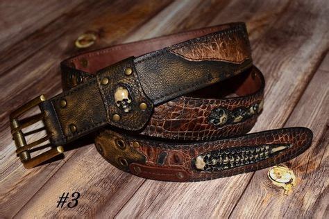 skulls mens belt leather belt brown belt black leather belt