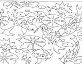 Coloring Pond Pages Animals Lily Pad Getcolorings Print sketch template