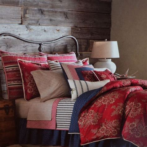 Chaps Ralph Lauren Telluride Red Tan Floral King Comforter