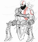 Kratos Espadas Caos Bocetos Vingadores Superfleek Acessar Escolha sketch template