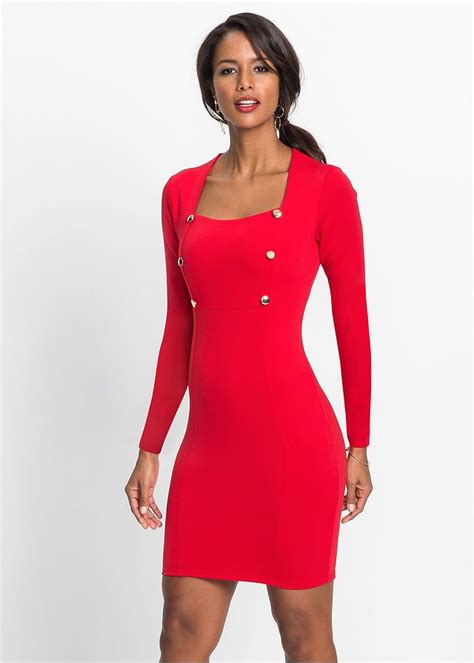 sukienka biznesowa czerwony bonprix sklep cena zl cold shoulder dress bodycon dress
