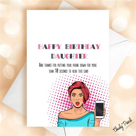 Funny Cards Card For Daughter Funny Birthday Card Daughter