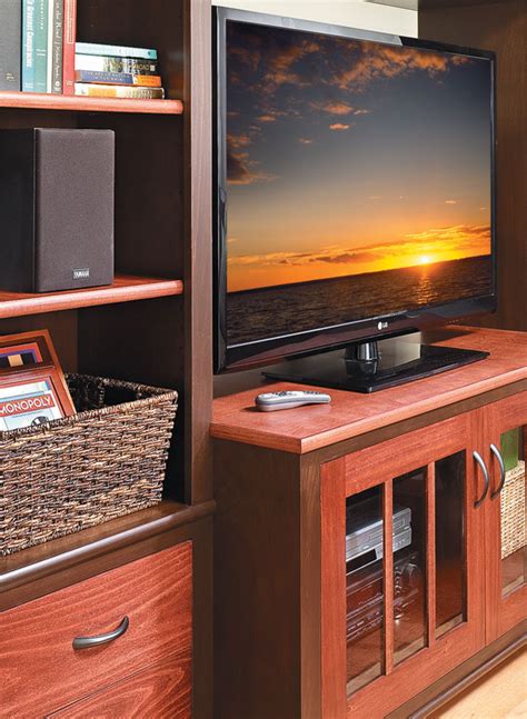 stylish entertainment center woodworking project