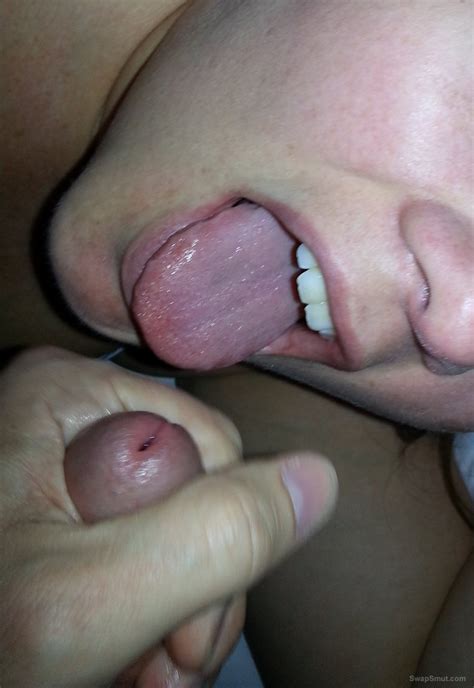cumshot in amateur wife s mouth blowjob swallowing load
