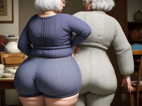Ai Image Tools Grandma Wide Hips Big Hips Gles Knitting Big