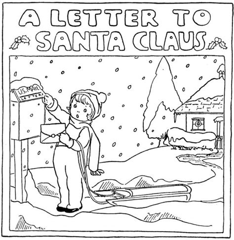 letter  santa claus christmas countdown christmas coloring pages
