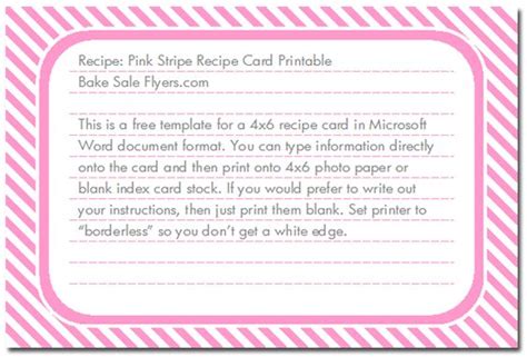 recipe card template perfectly printable freebies