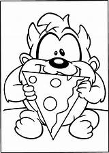 Coloring Devil Pages Tasmanian Pizza Baby Tasmania Looney Tunes Cartoon Printable Toons Color Sheets Hut Taz Stencil Ranch Kids Getcolorings sketch template