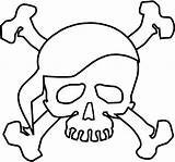 Skull Coloring Pages Bones Halloween Crossbones Printable Pirate Kids Scary Color Drawing Sheets Flag Jolly Roger Printables Filminspector Pirates Clip sketch template